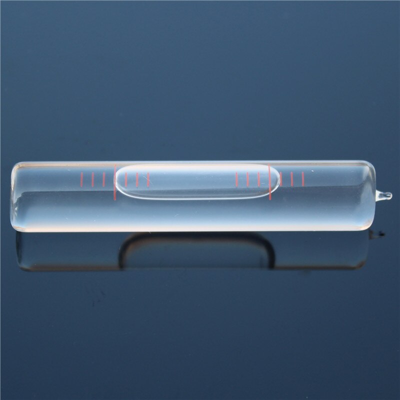 Højpræcision glas niveau boble rørformet vaterpas blisterperler hætteglas diameter 13mm: 13 x 70-0.05