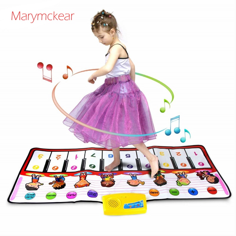 100x40cm Musical Mat 10 Keys Piano Toy 8 Musical Instruments Sounds Electronic Music Rug Children Piano Educational Toys