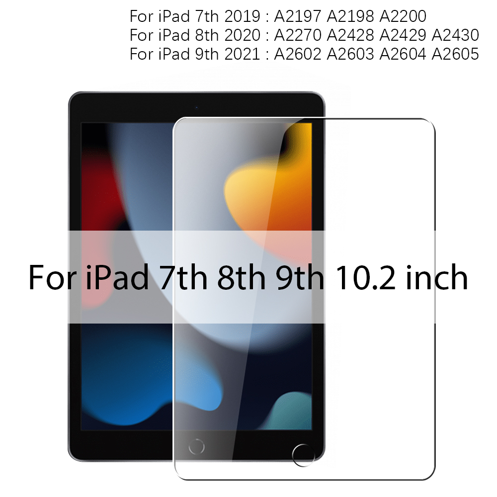 Vidrio templado para iPad 10. a 9 a generación A16 Pro 12,9 11 13 2025 Protector de pantalla para ipad Air 4 5 Mini 6 7 7 a 8 a 10,2 película: Oro