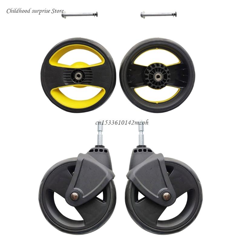 Rodas carrinho bebê rodas dianteiras traseiras acessórios carrinho bebê universal rodas plástico para carrinho