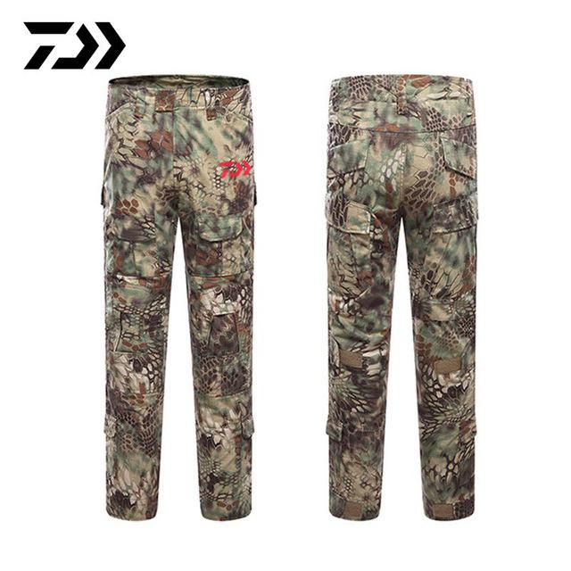 Daiwa Vissen Broek Outdoor Camping Wandelen Winproof Mannen Broek Python Ademend Quick Dry Print Camouflage Vissen Broek: 31 / l