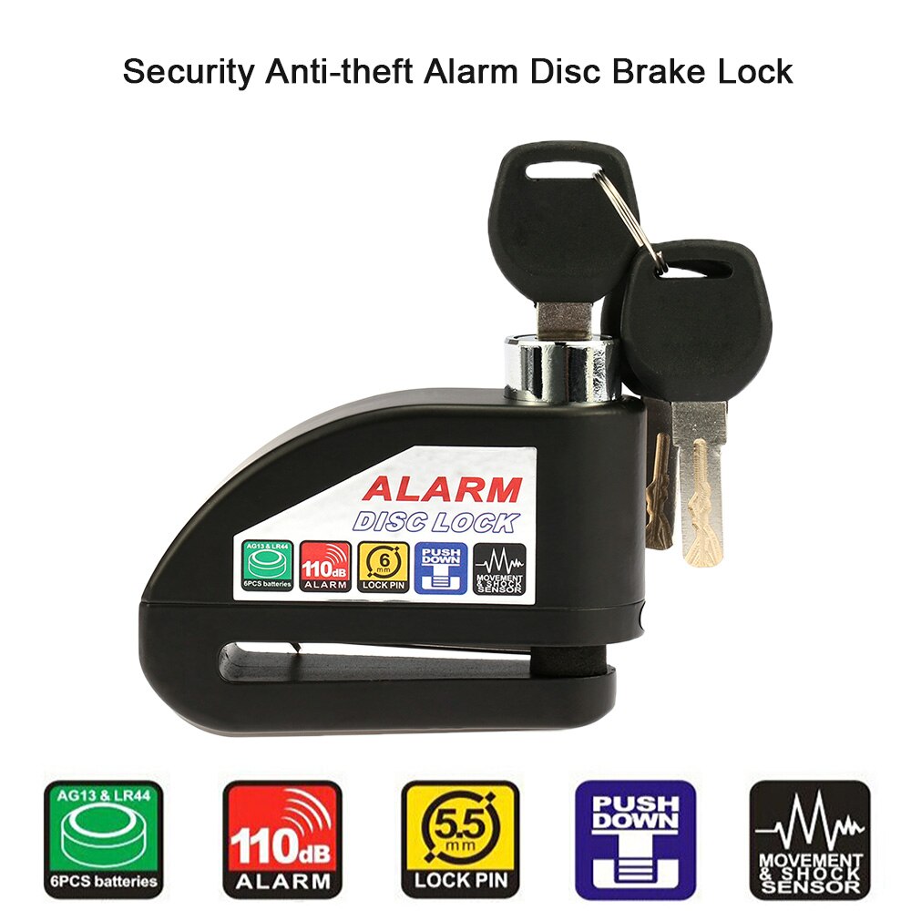 Universal alarme moto Motorcycle lock alarma Moto alarm Scooter Bicycle Disc Brake Lock Security Anti-theft Alarm Lock