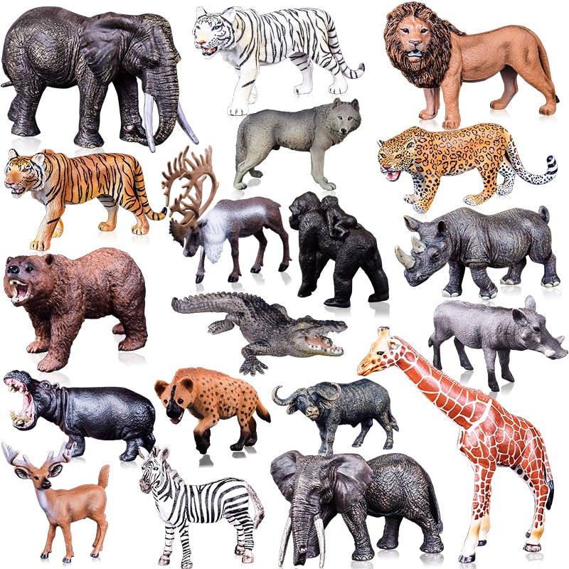 Wild Jungle Zoo Animal Models Collection Model Doll Educational toyWildlife Cognition for children