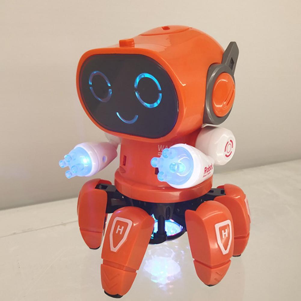 Clever Elektronische Tanzen Roboter Sechs-klaue RC Roboter Mit LED-leuchten freundlicher Musik Pädagogisches Spielzeug Jungen Weihnachten Geburtstag