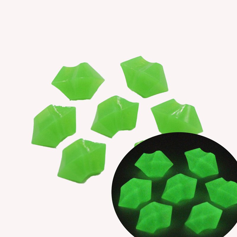 50Pcs Glow In The Dark Tuin Steentjes Glow Stones Rocks Voor Loopbruggen Tuinpad Patio Gazon Yard Decor Lichtgevende stenen Jardin: Green