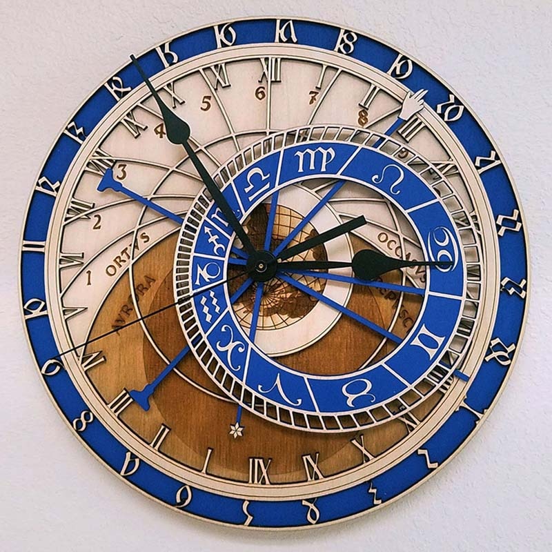 Astronomico Antico Orologio Sul Muro per vita Camera Movimento Silenzioso Orologio Da Parete Creativo/retrò Del Quarzo 3D Orologio Da Parete complementi Arredo Casa