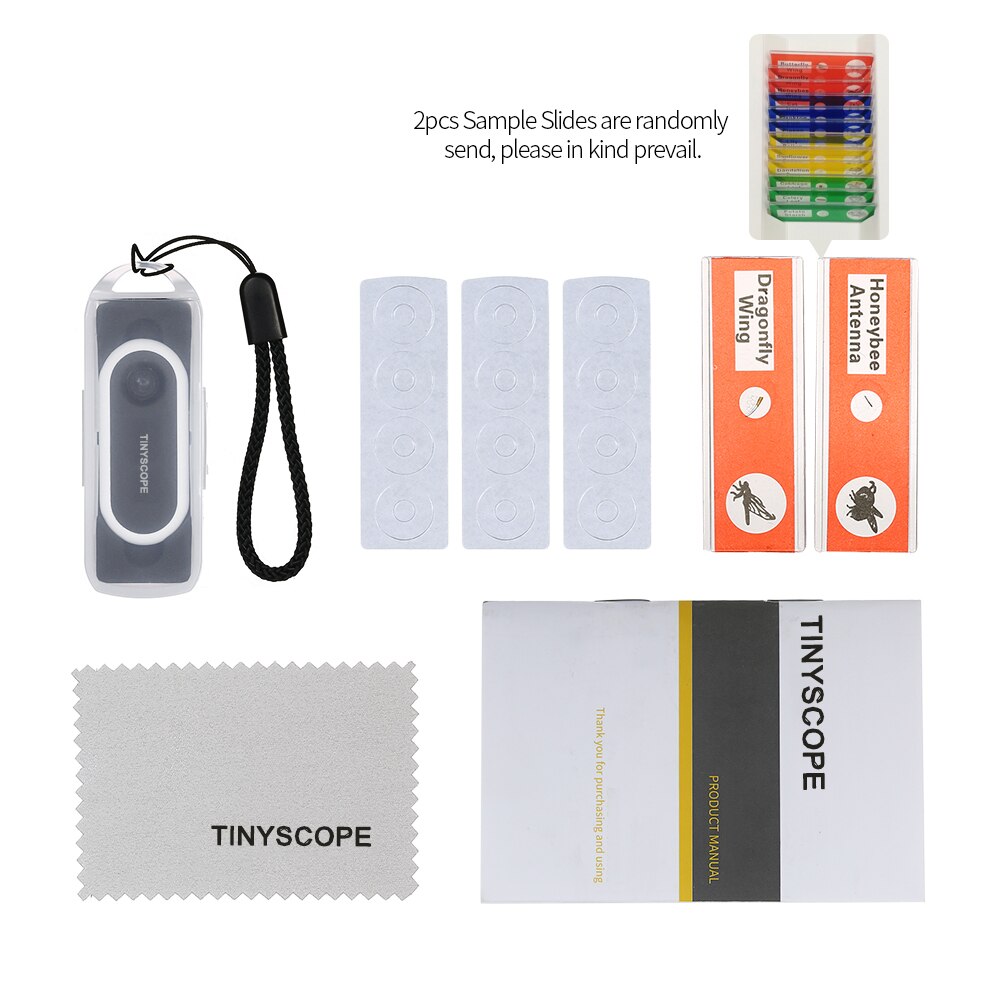 TINYSCOPE 20X-400X Microscope Universal Portable Mobile Phone Microscope Magnifier Magnification Lens for Android for iOS