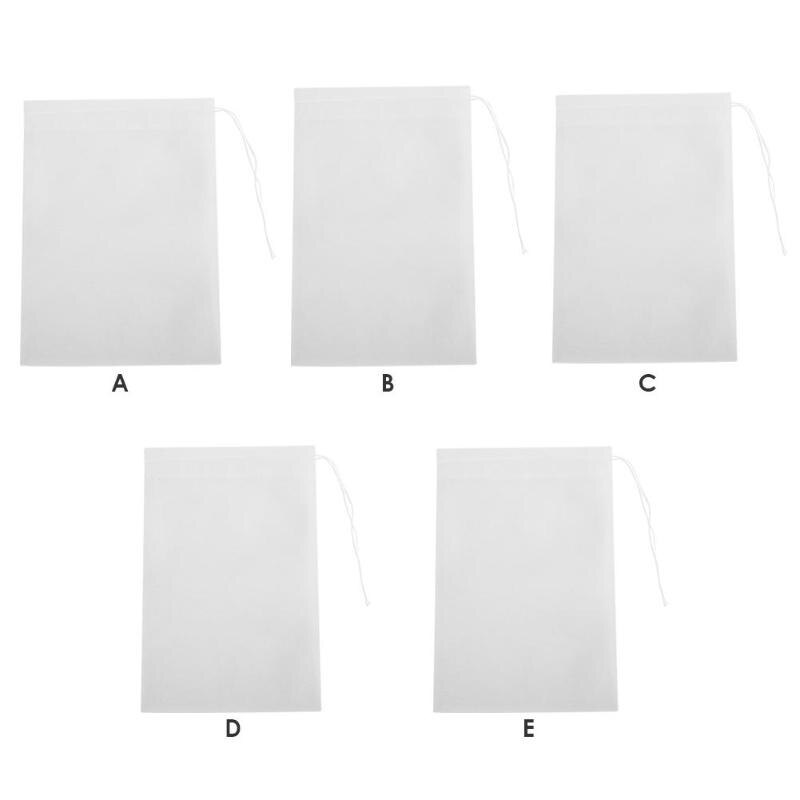 Bolsa de té con cordón no tejido, herramienta de filtro con sello, suministros de hierbas aromáticas, bolsas de té con cuerda, papel de filtro, 50/100 Uds.