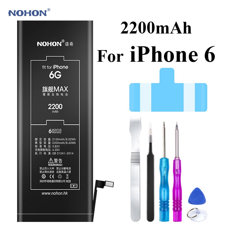 Nohon Batterie Für Apple iPhone 5S 5C 6 6s 7 8 Plus 6P 6sP 7P 8 P Li-polymer Batterien + Werkzeuge Für Apple iPhone 5S 5C 6 6s 7 8 Plus