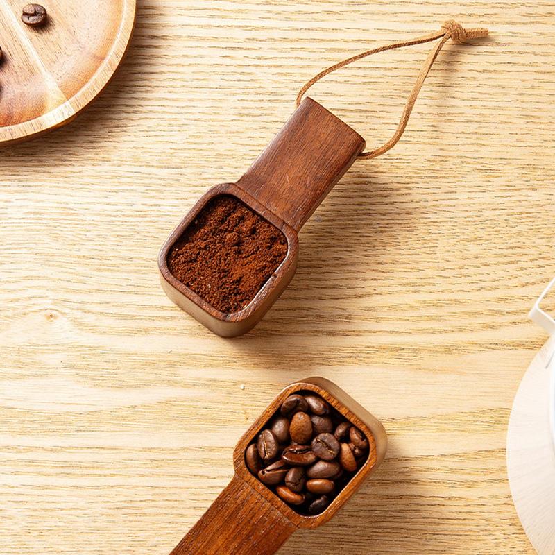 Wooden Measuring Spoon Set Kitchen Measuring Spoons Tea Coffee Scoop Sugar Spice Measure Spoon Measuring Tools for Cooking Home