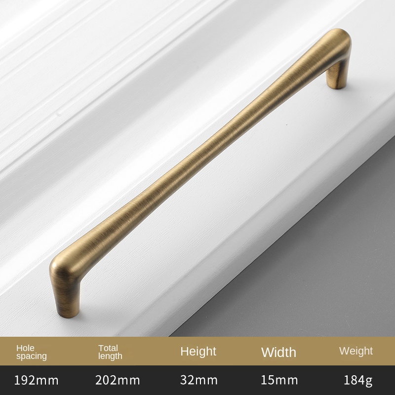 American pure copper solid furniture closet door brass single hole handle Chinese vintage cabinet drawer copper handle