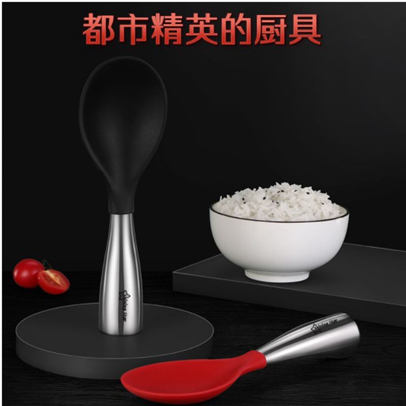 Roestvrij Staal Rijst Lepel Huishoudelijke Verdikte Silicagel Dining Lepel Kantine Lepel Hotel Lepel Staal Rijst Lepel