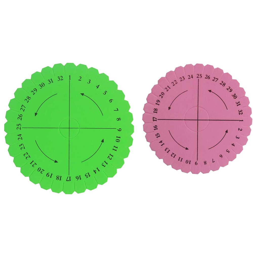 4pcs Multicolour Kumihimo Disks Set Kumihimo Beading Cord Disc Disk Hand Bracelet Knitting Tools Household Braided Weaving Board: S and L Round