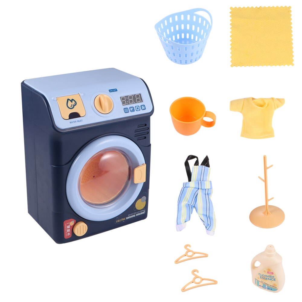 1 Set Mini Simulation Washing Machine Electric Washing Machine Funny Play House without Battery (Red): Default Title