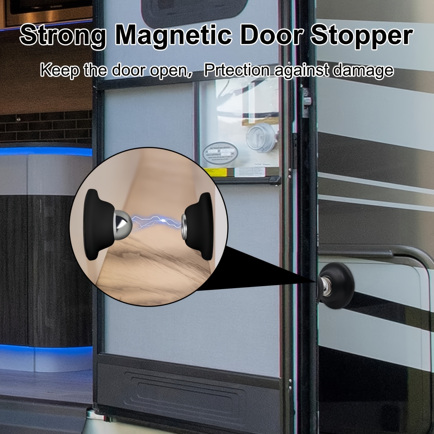 Magnetic Door Catch RV Door Retainer RV Door Stop Retaining Catch Latch For RV Caravan Camper Motorhome Boat Door RV Parts
