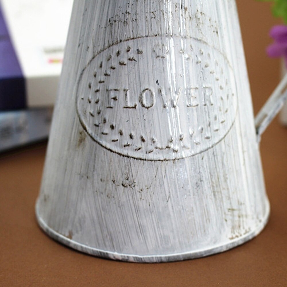 Vintage vannkanne shabby chic jern blomsterkanne krukke blomstervase for hjemmedekorasjon