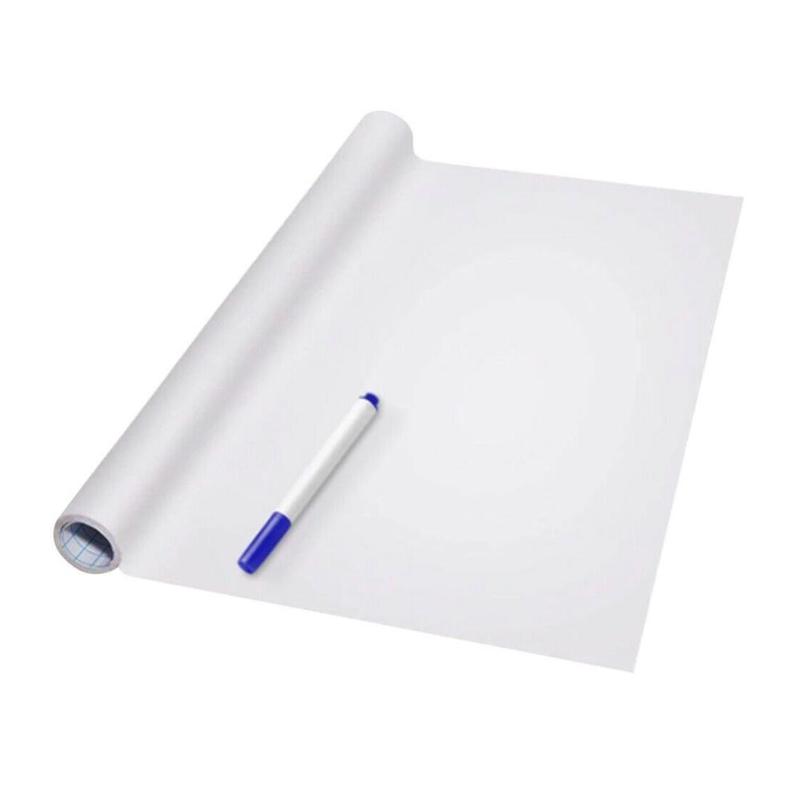 45x200cm Whiteboard Sticker Waterproof Wallpaper Decor Remind Message Boards White Board Chalkboard With Pen Kid Write Graffiti: Default Title