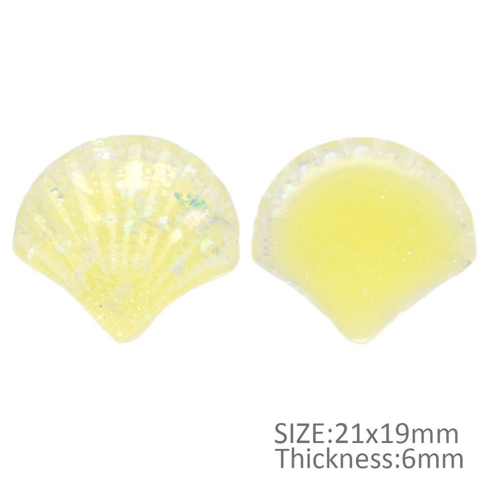 10 stk slikfarvet pailletter skal 3d harpiks flatback cabochon håndværk tilbehør diy ,10 yc 11635: 1108028002