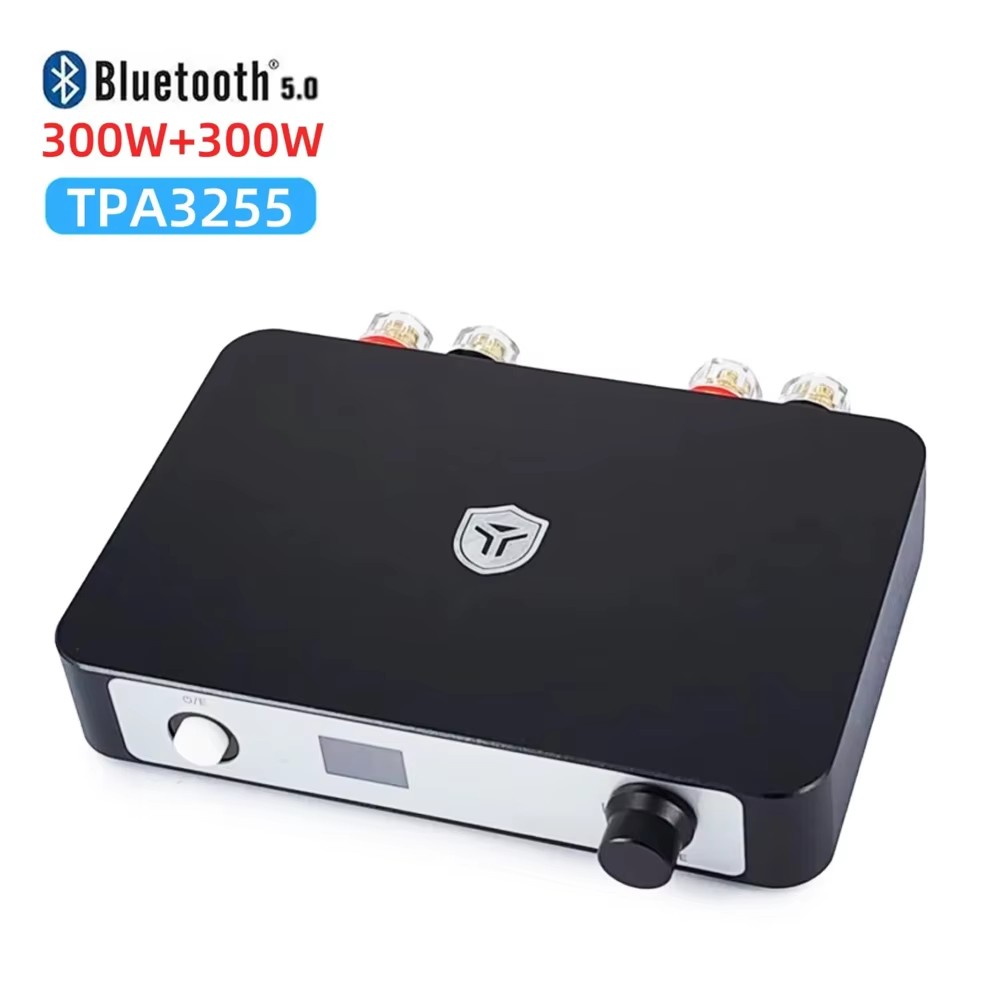 HIFI Mini Bluetooth 5.0 TPA3255 Class D Power Amplifier 2.0 Audio Amplifier 300Wx2 600W DSP Control Ne5532DR