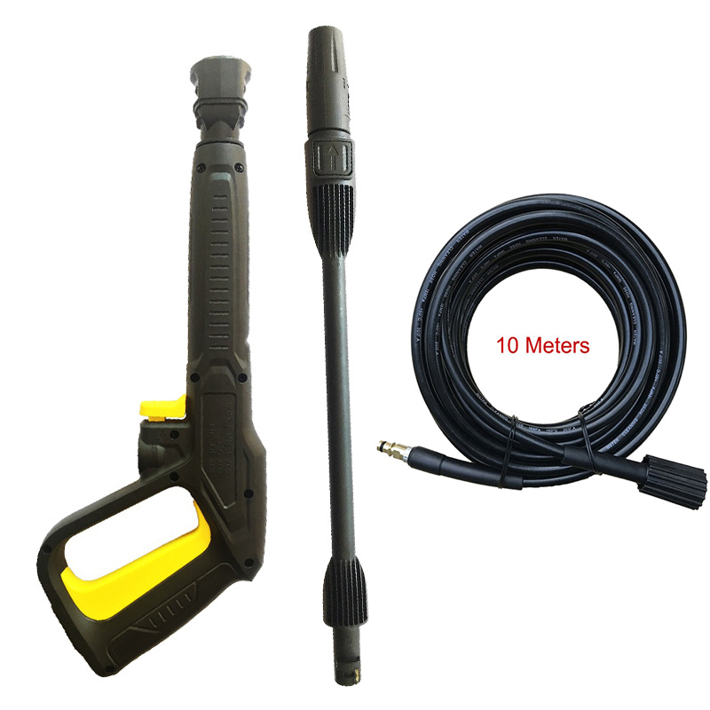 High Pressure Power Washer for Karcher K2~K7 Car Accessories Spray Nozzle Lance Turbo Fan Jet Rod 6M 10M Hose for Car Cleaning