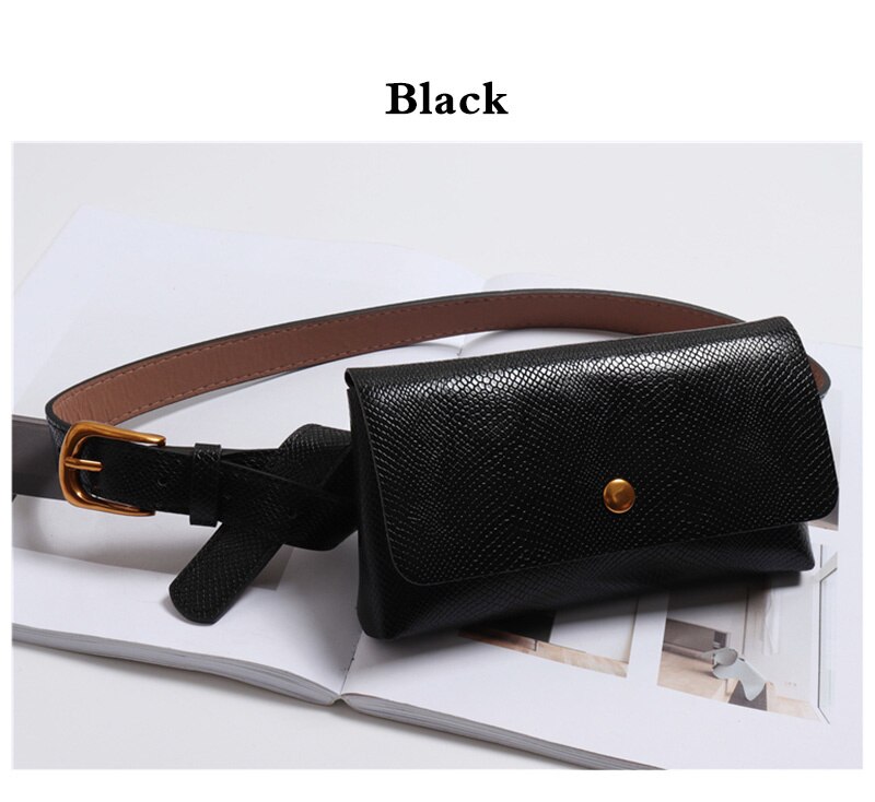 Damen-bauchtasche mit schlangenmuster, gürteltasche aus pu-leder, damen-bauchtasche aus schlangenleder, handytasche, bauchtasche  b20: Schwarze gürteltasche