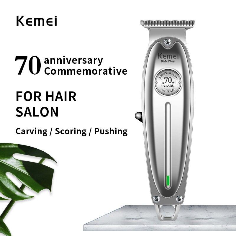 Kemei-1996 Barber Shop Rechargeable Hair Clipper All Metal Electric Hair Trimmer Men Beard Trimmer Haircut Machine