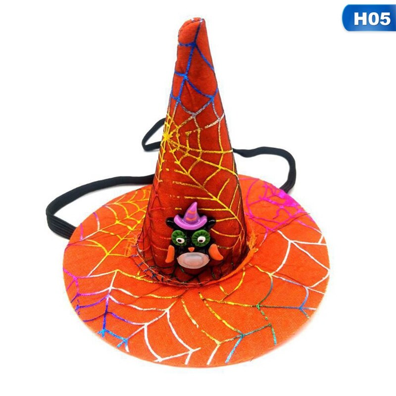 Halloween Hats Dog Cats Cute Pet Hat Cosplay Costume Casual Cotton Accessories Cap Spider Pumpkin Pet Products: H05