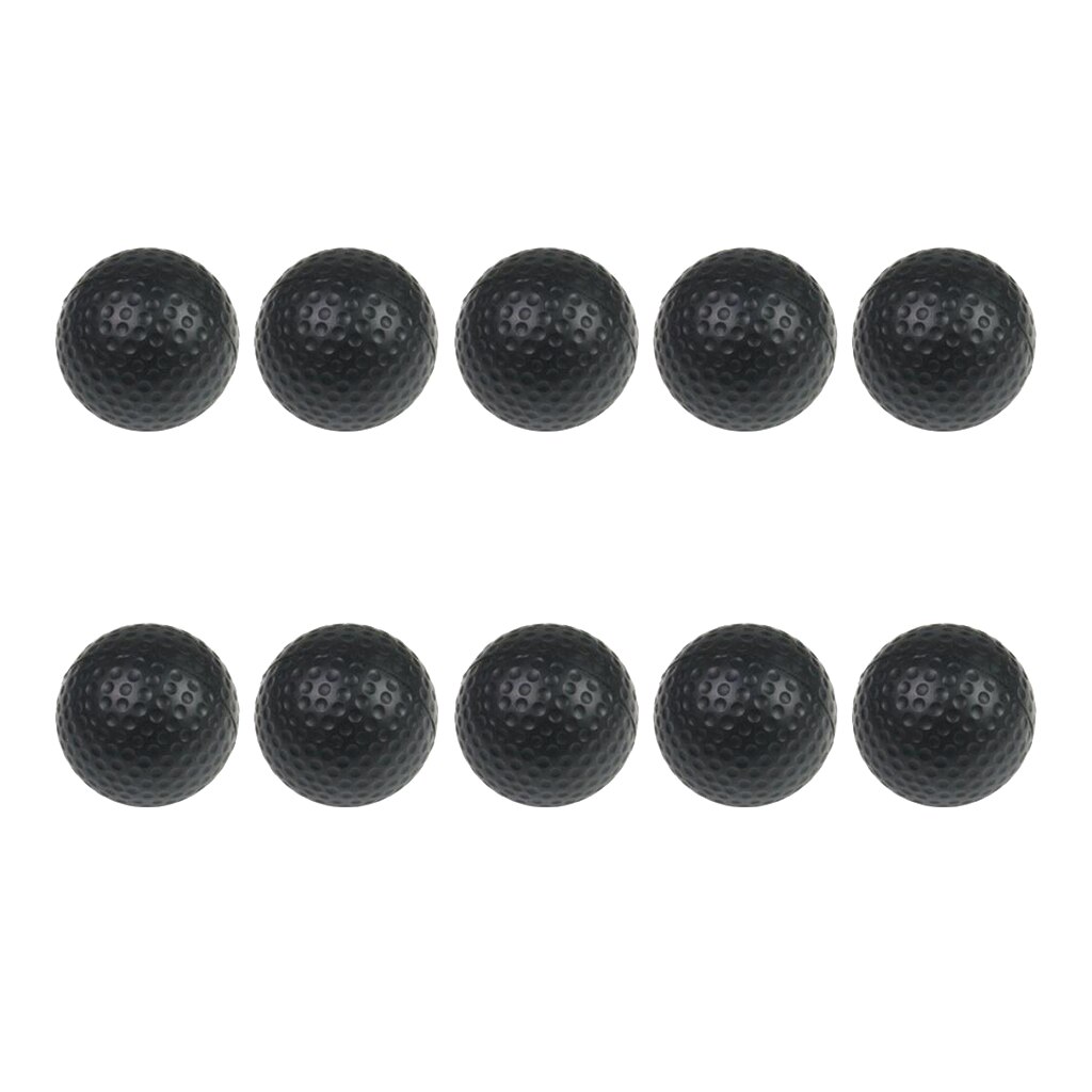 10 st golfträningsbollar flytande golfbollar för swingövningsdriving range hemmabruk  - 63mm diameter - val av färg: Svart 63mm