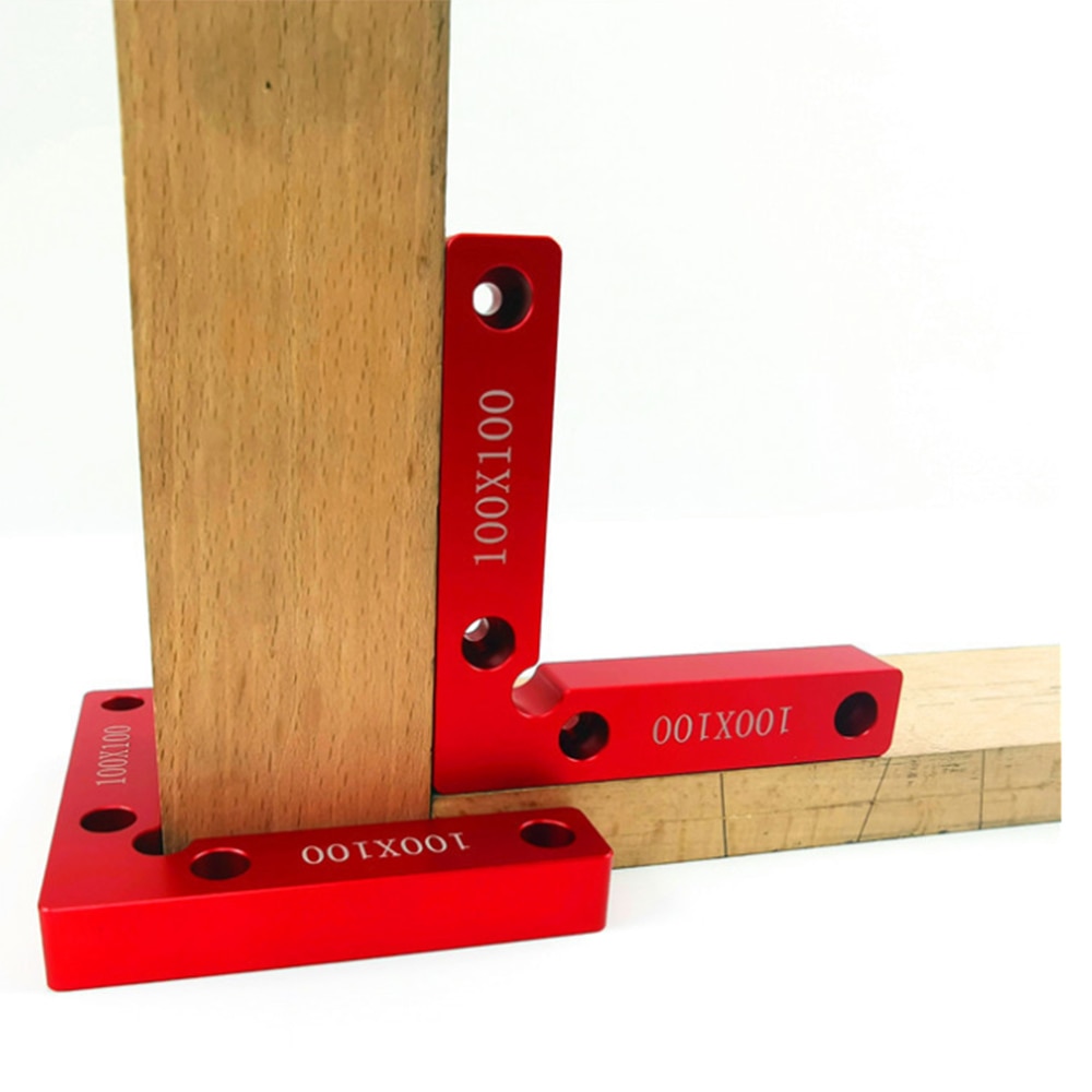 2pcs Aluminium Alloy Corner Clamps Collar L Shape 90 Degree Right Angle Drill Attachment Tool Welding Seal for Carpentry Wood