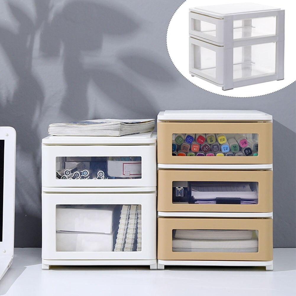 Bathroom Plastic Storage Drawers Display Clear Stackable Bedroom Smooth Cosmetic Reusable Desk Organizer Home Office