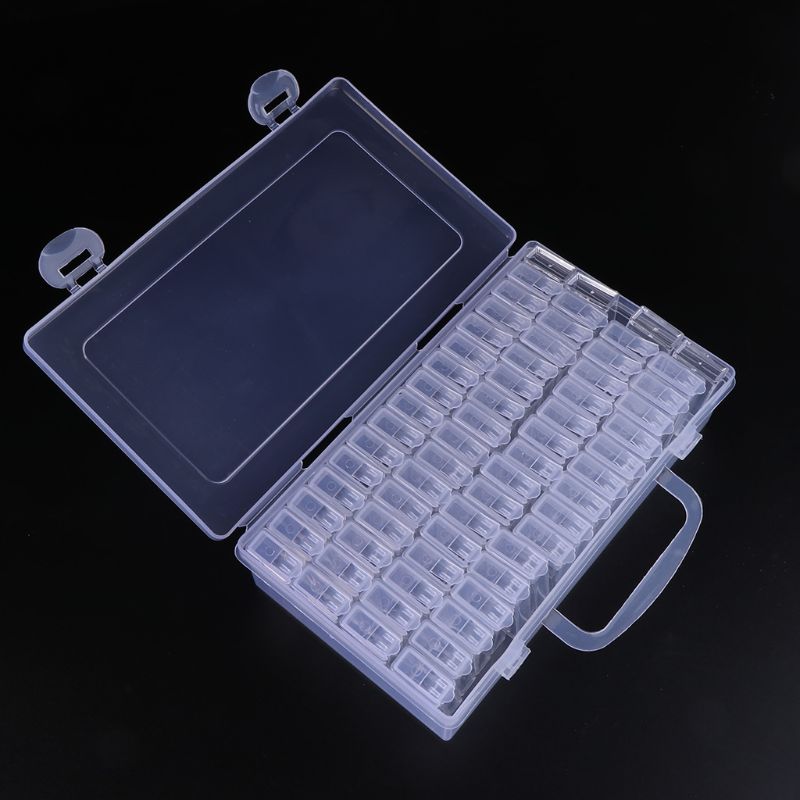 64 Slots Diamant Schilderen Gereedschap Opbergdoos Rhinestone Container Steen Diamant Borduurwerk Case Sieraden Boor Organizer