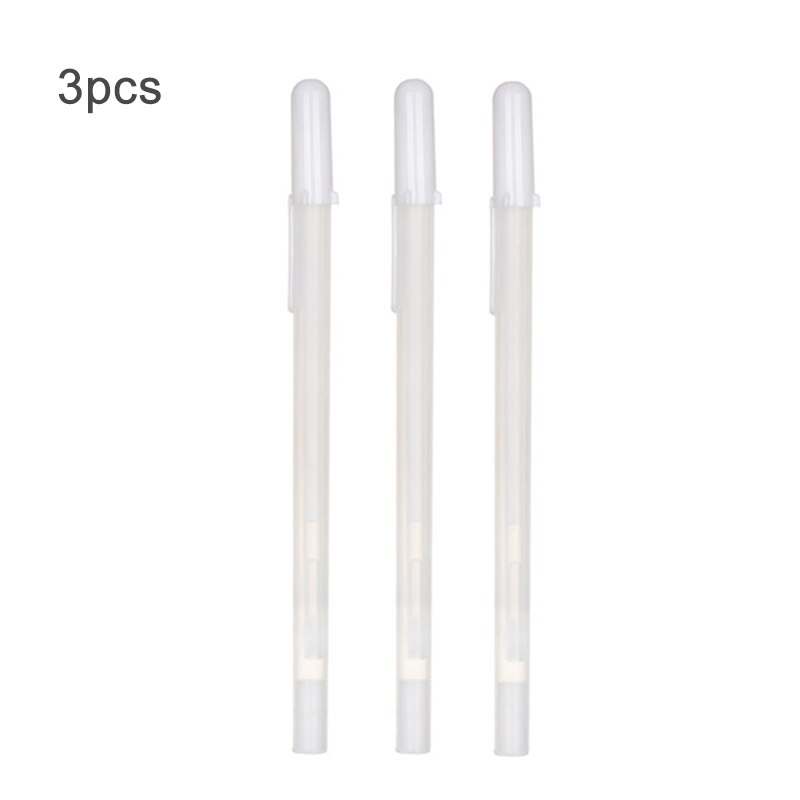 8mm White Highlighter Pen Liner Sketch Markers Scribble Pen Manga School Art Supplies Students: 3pcs