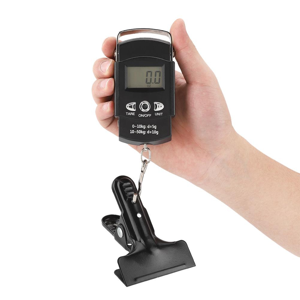 50KG/10G Digital Handy Pocket Weight Hook Scale 1pc Electronic Hanging Fishing Luggage Balanca Portable Mini