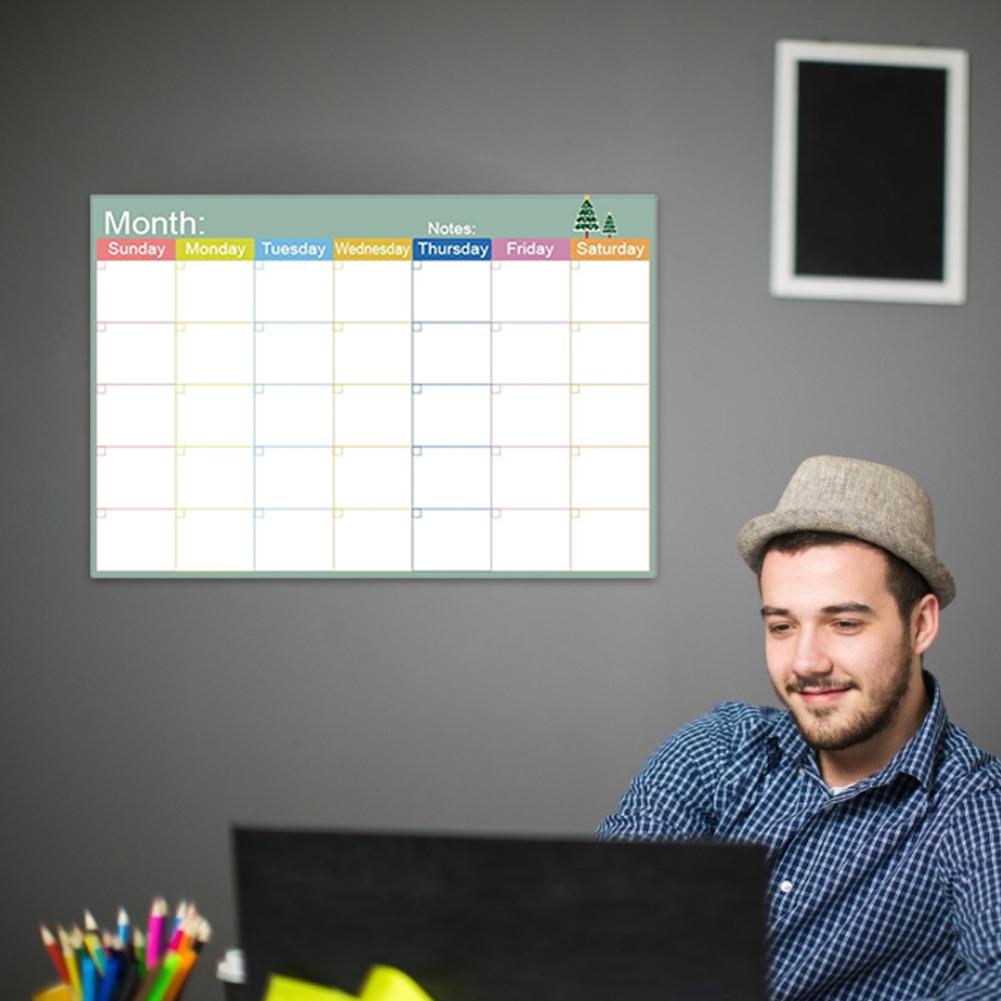 Herschrijfbare koelkaststicker thuis innovatieve magnetische kalender familie reis schema  a3 zachte magnetische droog uitwisbare planner berichten