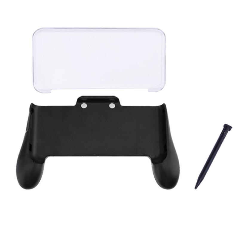3 in 1 hand grip gamepad holder + crystal case + plastic stylus pen for nintendo new 2ds ii xl