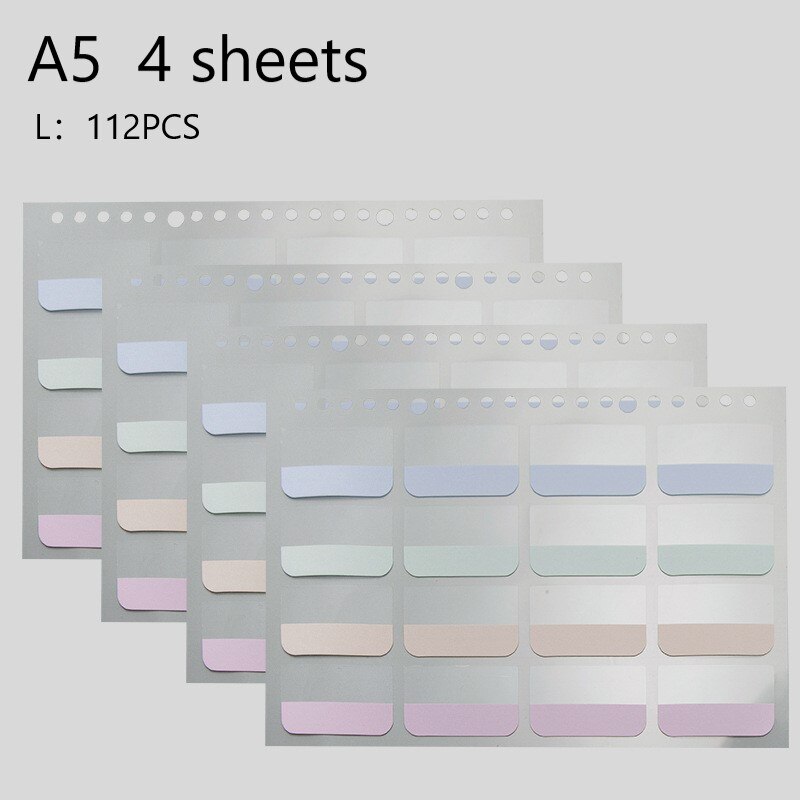 4 Vellen Macaron Index Stickers Kawaii Briefpapier Dagelijkse Planner Label Memo Stickers Diy Scrapbooking Sticker Classificeren Marks