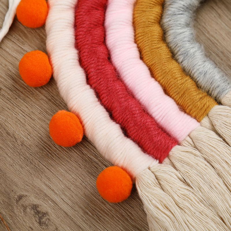 INS Nordic Woven Rainbow Tapestry Cotton Hand-knitted Kids Room Decoration Wall Hanging Ornaments Photo Props Baby Gym Toys