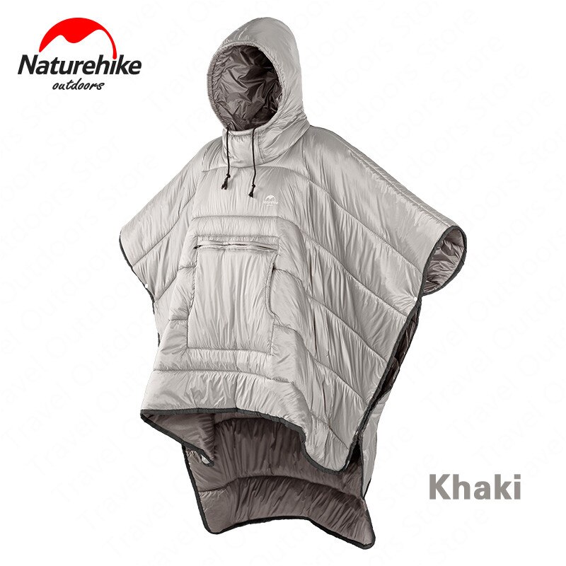 Naturehike Thermische Camping Schlafsack Mantel Stil Tragbare Warme Faul Schlafsack Wasserdichte Reise Wandern Poncho draussen: khaki