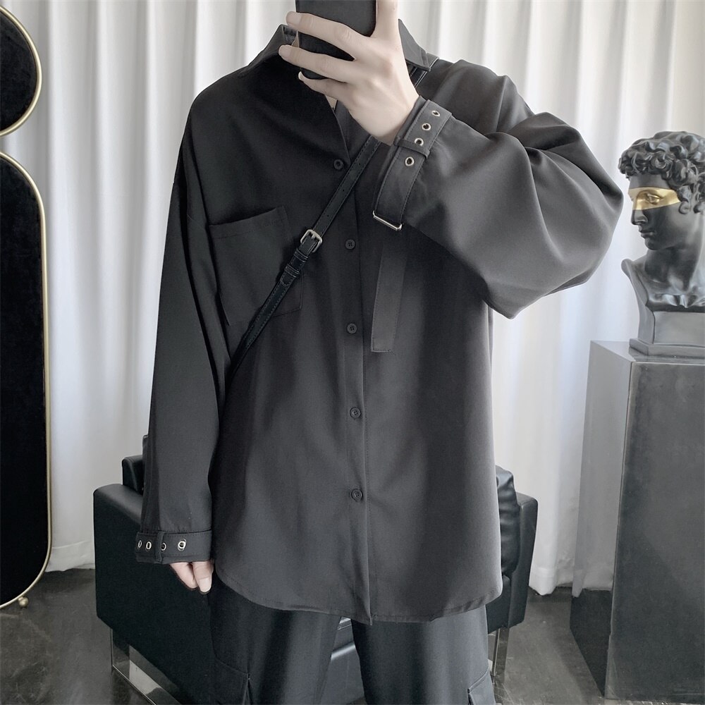 loose dress shirt mens Button Down Loose Fit Dress Shirt Men's Magnetic Button-Down Shirts Stylish Adaptive Fit