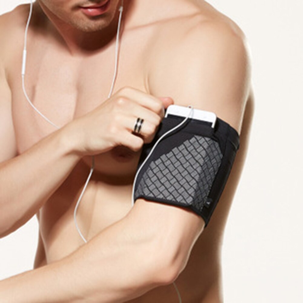 Funda para el brazo para deportes al aire libre, banda para el brazo, soporte con correa, bolsillo para teléfonos móviles de menos de 6 pulgadas, equipo para correr