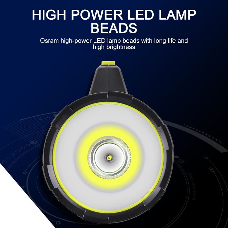 LED Hand Torch Waterproof Rechargeable Work Light Camping Lantern Lantern Flashlight Candle Security Spotlight Lamp