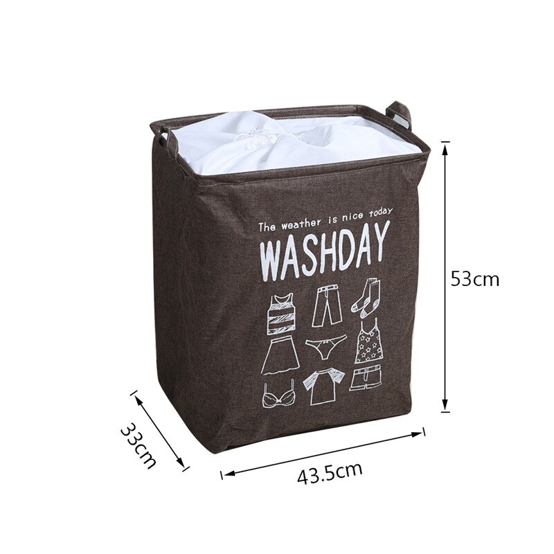 Double tissu EVA vêtements sales panier à linge pliable panier à linge avec poignées carré bac de rangement seau pour la maison jouets 1 pièces