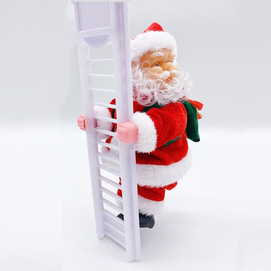 Kerstman Elektrische Ladder Klimmen Kerst Beeldje Ornament Klim De Kralen En Gaan Down Herhaaldelijk Kids Toy