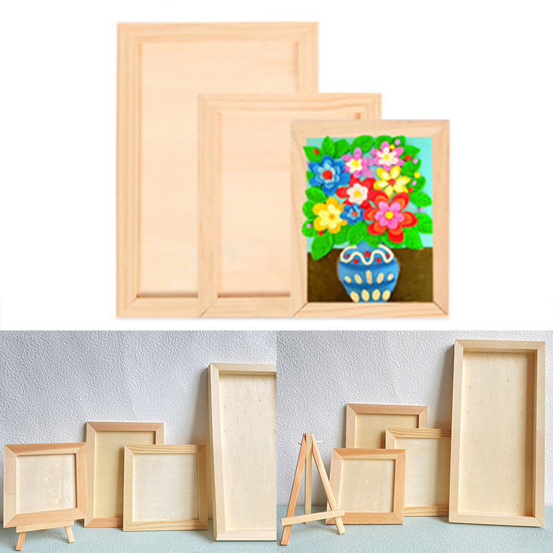 Houten Diy Blank Photo Houders Kinderen Diy Klei Fotolijsten Voor Thuis Craft Party Kids Desktop Ornament Fotolijst