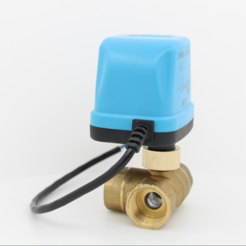 3 way motorized ball valve 12v DC electric ball valve electric actuator brass ball valve 3-Wire DN15 DN20 DN25 DN32 DN40
