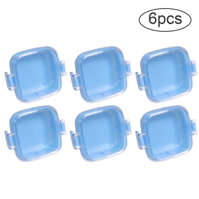 6Pcs Candy Boxes Sweet Plastic Case Storage Container Wedding Card Boxes Party Wedding Supply Candy Box Festival Box: Blue