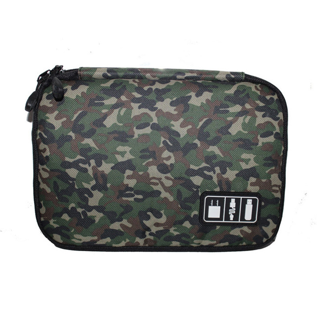 OLAGB High Grade Nylon Waterproof Travel Electronics Accessories Organiser Bag Case for Chargers Cables etc,Accessories Bag: Camouflage green2