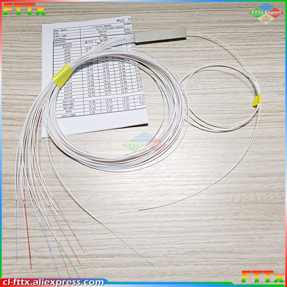 10 Stks/partij 1X2 1X4 1X8 1X16 Glasvezel Plc Splitter Zonder Connector kabel 0.9Mm Mini Blockless 2,4 Poorten Plc Splitter