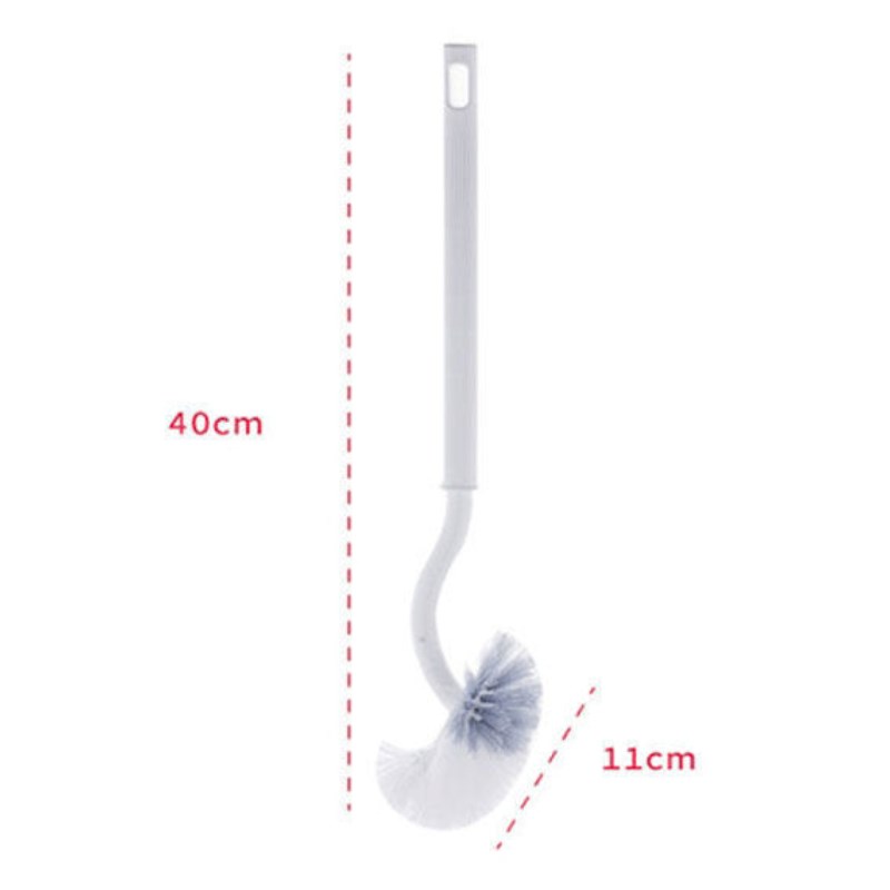 Brosse de toilette à tête courbée de type S à suspendre au mur, brosse d'écart d'angle, cheveux doux, outils de livres ménagers, HOWall