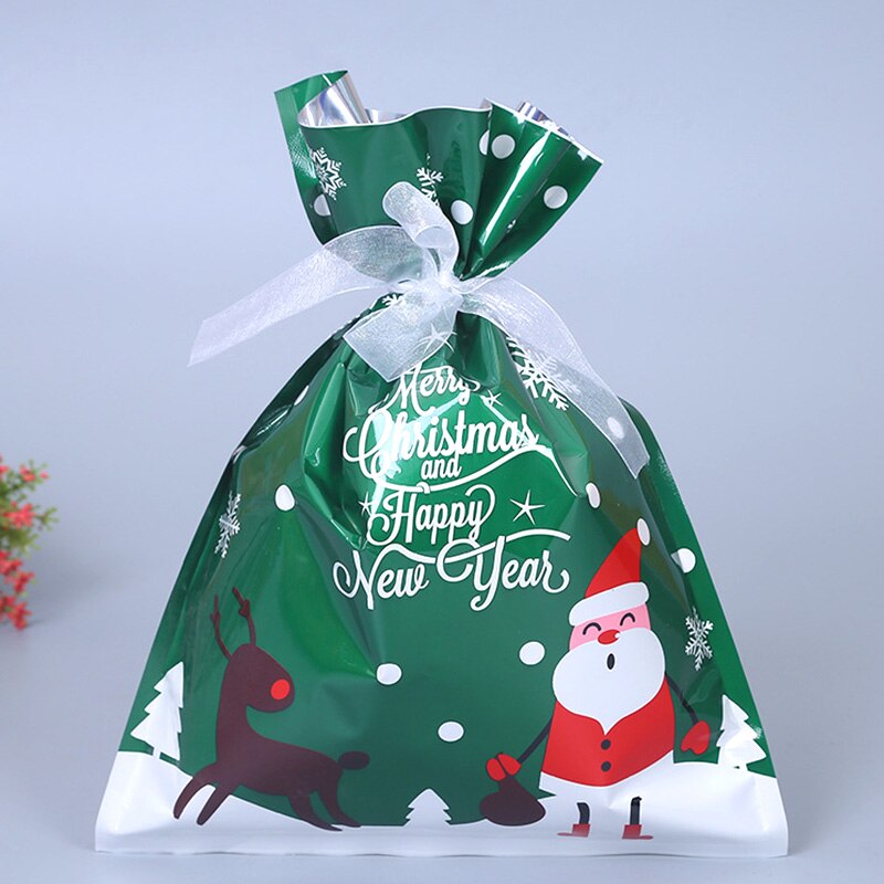 Kerst Cadeau Zakken Leuke Diverse Stijlen Goody Bags Cadeaupapier Feestartikelen Voor Kerst Candy Tas Met Linten